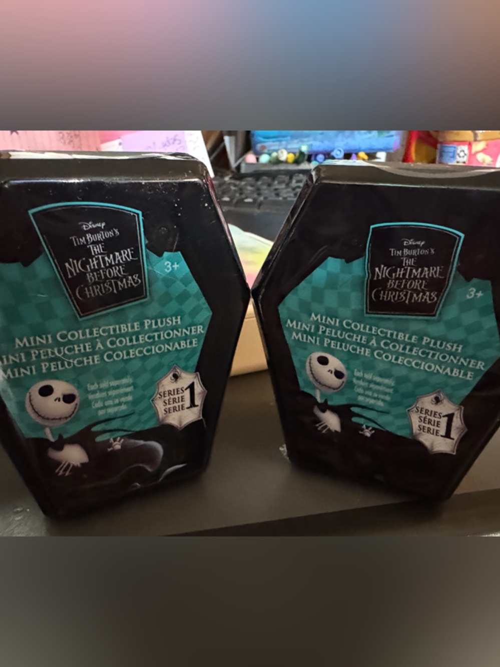Disney The Nightmare Before Christmas Mini Collectible Plush Tin - Teal & Black